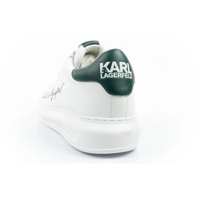 5. Karl Lagerfeld Herrenschuhe Sneaker Kapri aus naturfarbenem Leder, weiß