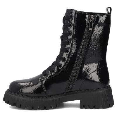 3. Damen-Ankle-Boots aus Lackleder, schwarz, Filippo DBT8288