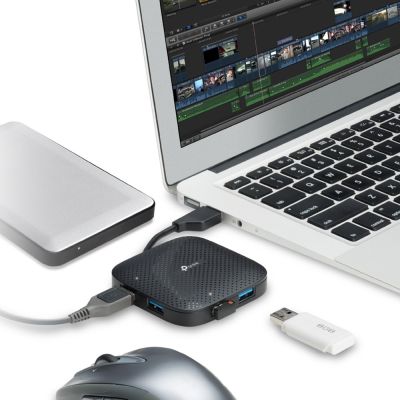 4. TP-LINK UH400 Hub (4x USB 3.0; schwarz)