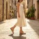 9. Damen-Keilsandalen aus Leder, beige, Filippo DS7635