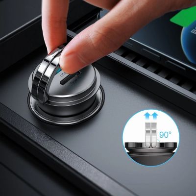 6. Joyroom Schnell-Autoladegerät USB Typ C / USB 45W 5A Power Delivery Quick Charge 3.0 AFC SCP Grau (C-A35)