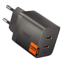Spigen Essential EE472EU-GAN 2-Port 47W Wandladegerät – Dunkelgrau
