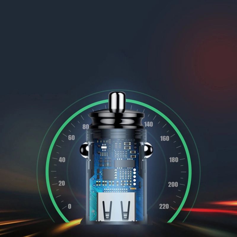 9. Baseus Circular PPS Smart-Autoladegerät mit USB Quick Charge 4.0 QC 4.0 und USB-C PD 3.0 SCP-Anschlüssen schwarz (CCALL-YS01)