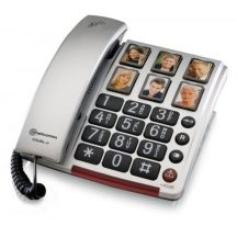 amplicomms BigTel 40 Plus Analogtelefon Schwarz, Grau
