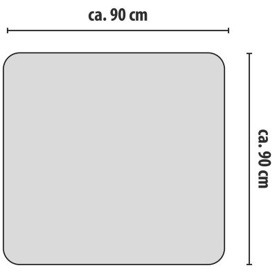3. PE-Bodenschutzunterlage für Bürostühle 90x90CM ALPINA
