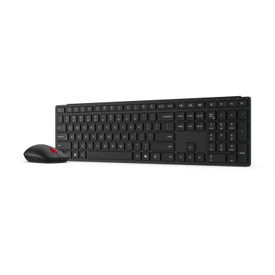 4. Lenovo 4X31S04848 Tastatur und Maus inklusive, Office RF Wireless + Bluetooth, Belgisches Schwarz