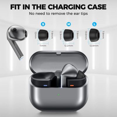 3. Tech-Protect Ear Tips für Samsung Galaxy Buds 3 Pro in den Größen S / M / L - Schwarz (3 Stk.)