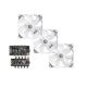 Bitspower Notos RGB PWM Lüfter, 120 mm – Weiß, 3er-Pack
