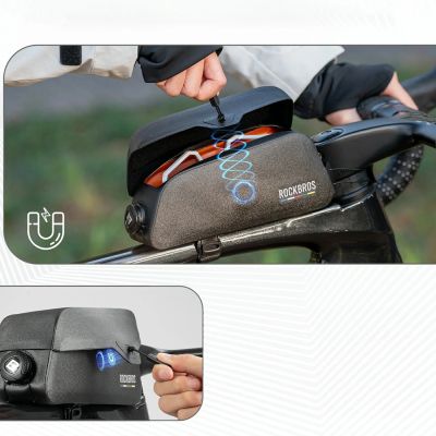 17. Rockbros AS-134 ROAD TO SKY 0,9L Rahmentasche, wasserdicht – Schwarz