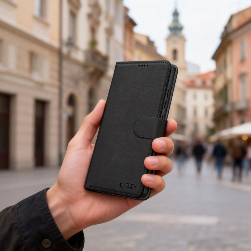 7. Tech-Protect Brieftaschenhülle für Samsung Galaxy S26 Ultra – Schwarz