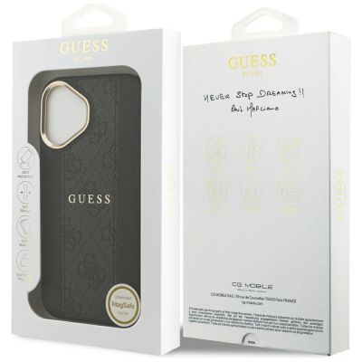 8. Guess 4G Stripe MagSafe Hülle für iPhone 17 - Schwarz
