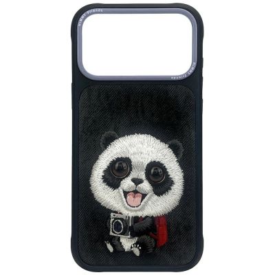 Nimmy Riesenpanda-Hülle mit großen Augen für iPhone 18 Pro Max / 17 Pro Max – Schwarz
