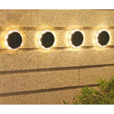 23. Solar-Scheibenlampen zur Boden- oder Wandmontage, 2 Stück