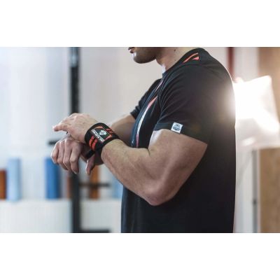 11. Elastische Handgelenkstützen/Griffe | Schwarz/Rot