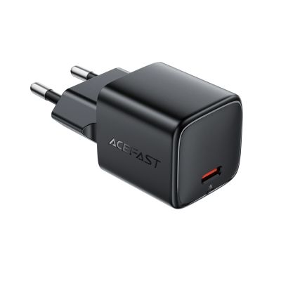 6. Acefast A117 GaN PD 20W USB-C Wandladegerät - Schwarz