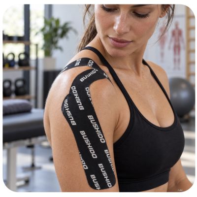 20. Kinesiologisches Klebeband zum Abkleben, 5 m, selbstklebend, beige | DBX Bushido