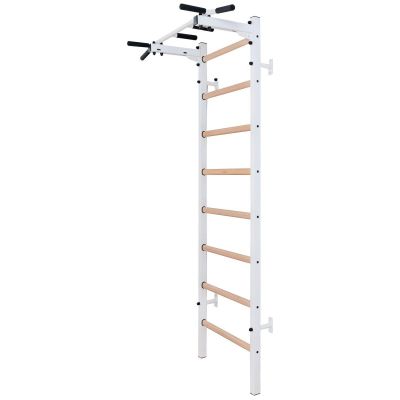 9. Turnwand-Stangen aus Holz und Metall mit Hantelbank K 221W