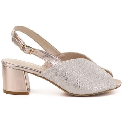 2. Sergio Leone SK471 goldene Damen-Sandalen mit hohem Absatz