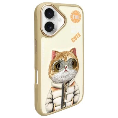 2. Nimmy Cool&Cute 2.0 Katzenhülle für iPhone 16 - Grün