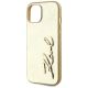 6. Karl Lagerfeld Wrinkled Metal Signature iPhone 15 Hülle - Gold