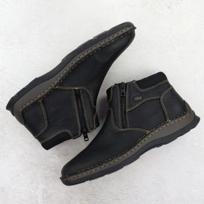 5. Herren-Lederstiefeletten mit Reißverschluss, schwarz, Rieker 05362-00