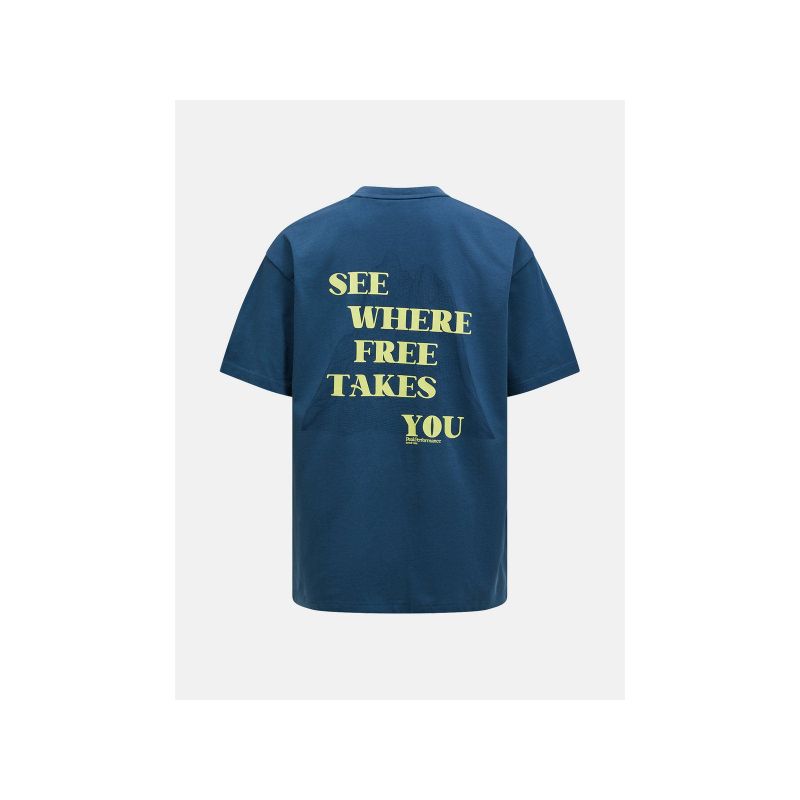 3. PEAK PERFORMANCE M Grafik-T-Shirt Blau
