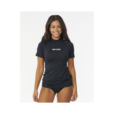 Lycra RIP CURL Classic Surf SS UPF Rashguard schwarz