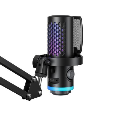 2. BOYA CastMic G40B Kabelgebundenes USB-C-Gaming-Mikrofon mit Mikrofonarm – Schwarz