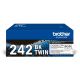 Brother TN-242BKTWIN Tonerkartusche, 2 Stück, Original Schwarz