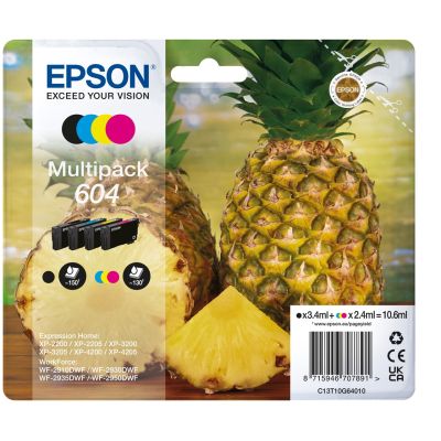 3. Epson 604 Tintenpatronen 10,6 ml CMYK (für WorkForce WF2910/2930/2935/2950)