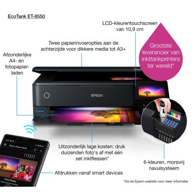 52. Epson EcoTank ET-8550 A3 Tintenstrahl-Multifunktionsdrucker 5760 x 1440 DPI 32 Seiten pro Minute WLAN