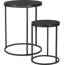 2-in-1 Couchtisch-Set, Holztischplatte 30/40 cm