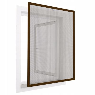 10. Moskitonetzfenster Aluminium 120x140 Braun