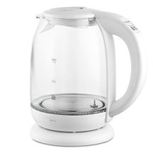 ELDOM LUMI Wasserkocher aus Glas, Fassungsvermögen 1,7 l, normale Wassertemperatur, 2200 W, Weiß C510B