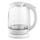 ELDOM LUMI Wasserkocher aus Glas, Fassungsvermögen 1,7 l, normale Wassertemperatur, 2200 W, Weiß C510B