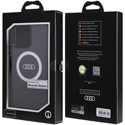 7. Audi IML Big Logo MagSafe Hülle für iPhone 15 Pro Max – schwarz