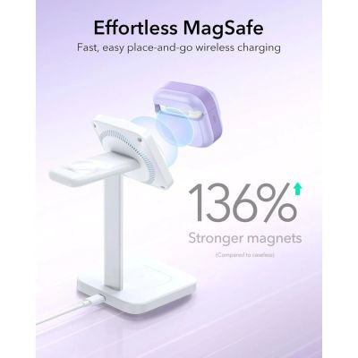 3. Hülle ESR Pulse HaloLock MagSafe für Apple AirPods 4 / 5 - violett