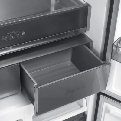 7. Mehrtüriger Einbau-Kühlschrank mit No-Frost-Technologie, Modell MPM-503-SSI-11, schwarzes Glas