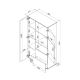 4. ALMA Vitrine 90x41,5xH170 Kaschmir