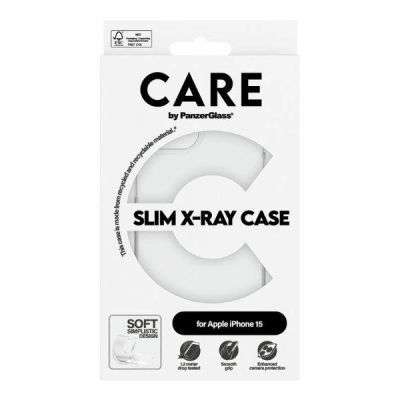 4. CARE by PanzerGlass Slim X-Ray Case für iPhone 15 – transparent
