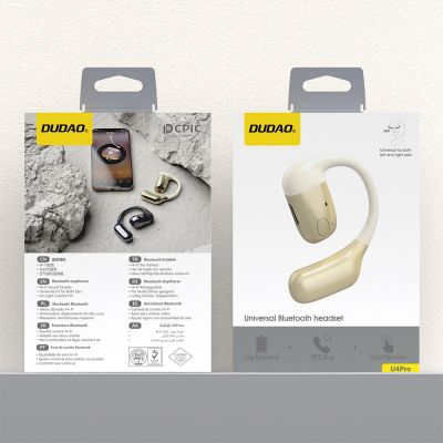 7. Dudao U4Pro Bluetooth Universal-Over-Ear-Headset für beide Ohren – Beige und Gold