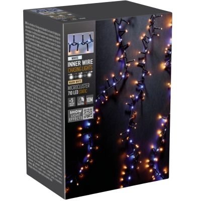 8. Weihnachtsbaumbeleuchtung, 710 LED-Lichterkette, Weiß/Warmweiß