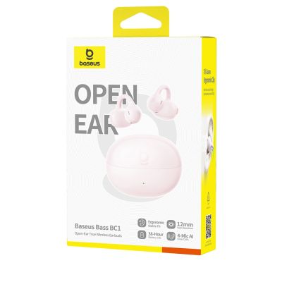 4. OWS Baseus Bass BC1 Ohrhörer mit Clip – Pink