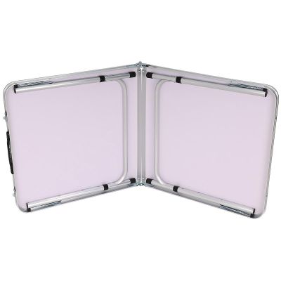 6. Klappbarer Campingtisch 120 x 60 x 70/62/55 cm, Grau