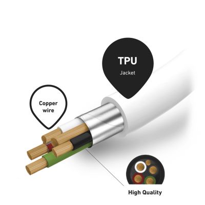4. SBS TECABLELIGTC1W USB-C – Lightning Kabel mit MFi-Zertifizierung, 1 m – Weiß
