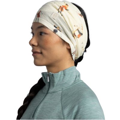 3. Multifunktionstuch Buff Merino Lightweight Prints – Digital Prints Tinsu Ecru