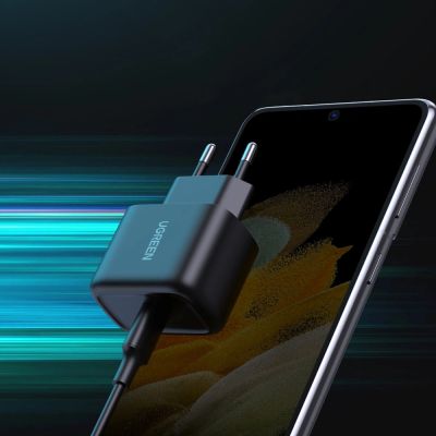 5. Ugreen USB Type C Ladegerät 25W Power Delivery + USB Type C Kabel 2m schwarz (50581)