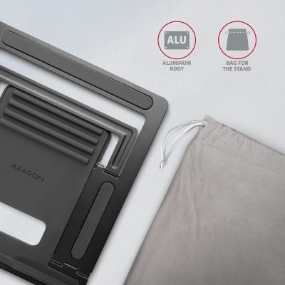 6. Axagon STND-L Laptopständer Notebookständer Grau 40,6 cm (16")
