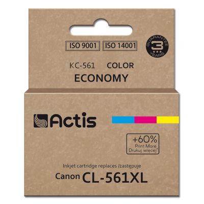 Actis KC-561 Tinte (Ersatz für Canon CL-561XL; Supreme; 18 ml; rot, blau, gelb). Druckt 60 % mehr als das Originalprodukt.