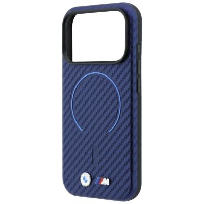 6. BMW M Carbon Printed Ring MagSafe Hülle für iPhone 18 Pro / 17 Pro – marineblau